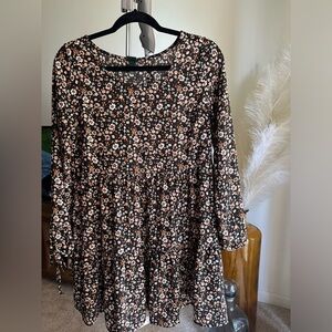 Wild fable long sleeve floral mini dress.